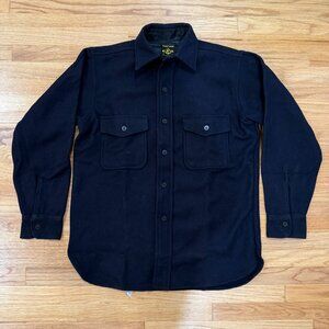 Vintage 1950's Sport King Wool Union Made C.P.O. Navy Large